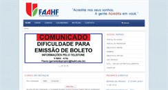 Desktop Screenshot of faahf.edu.br